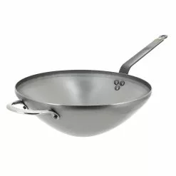 De Buyer Mineral B Element Wok Pan With Extra Handle Ø40 Cm