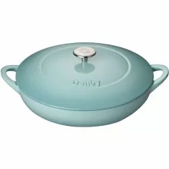 Denby Pavilion Gietijzeren Pot Oppervlakkig Ø30 Cm, Lichtblauw