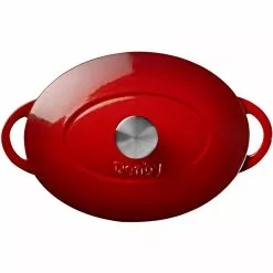 Denby Pomegranate Gietijzeren Pot Ovaal Ø28 Cm, Rood -Potten & pannen Winkel denby gietijzeren pot ovaal 28 cm 2