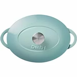 Denby Pavilion Gietijzeren Pot Ovaal Ø28 Cm, Lichtblauw -Potten & pannen Winkel denby gietijzeren pot ovaal 28 cm 5