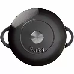 Denby Halo Gietijzeren Pot Rond Ø24 Cm, Grijs -Potten & pannen Winkel denby gietijzeren pot rond 24 cm 8