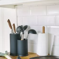 Dorre Wide Knife Blocks & Utensil Holder, Black -Potten & pannen Winkel dorre wide knife blocks utensil holder black 5