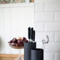 Dorre Wide Knife Blocks & Utensil Holder, Black -Potten & pannen Winkel dorre wide knife blocks utensil holder black 6