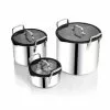 EGO Stackable Pot Set, Stainless Steel -Potten & pannen Winkel ego stackable pot set stainless steel 0