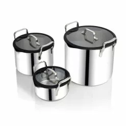 EGO Stackable Pot Set, Stainless Steel