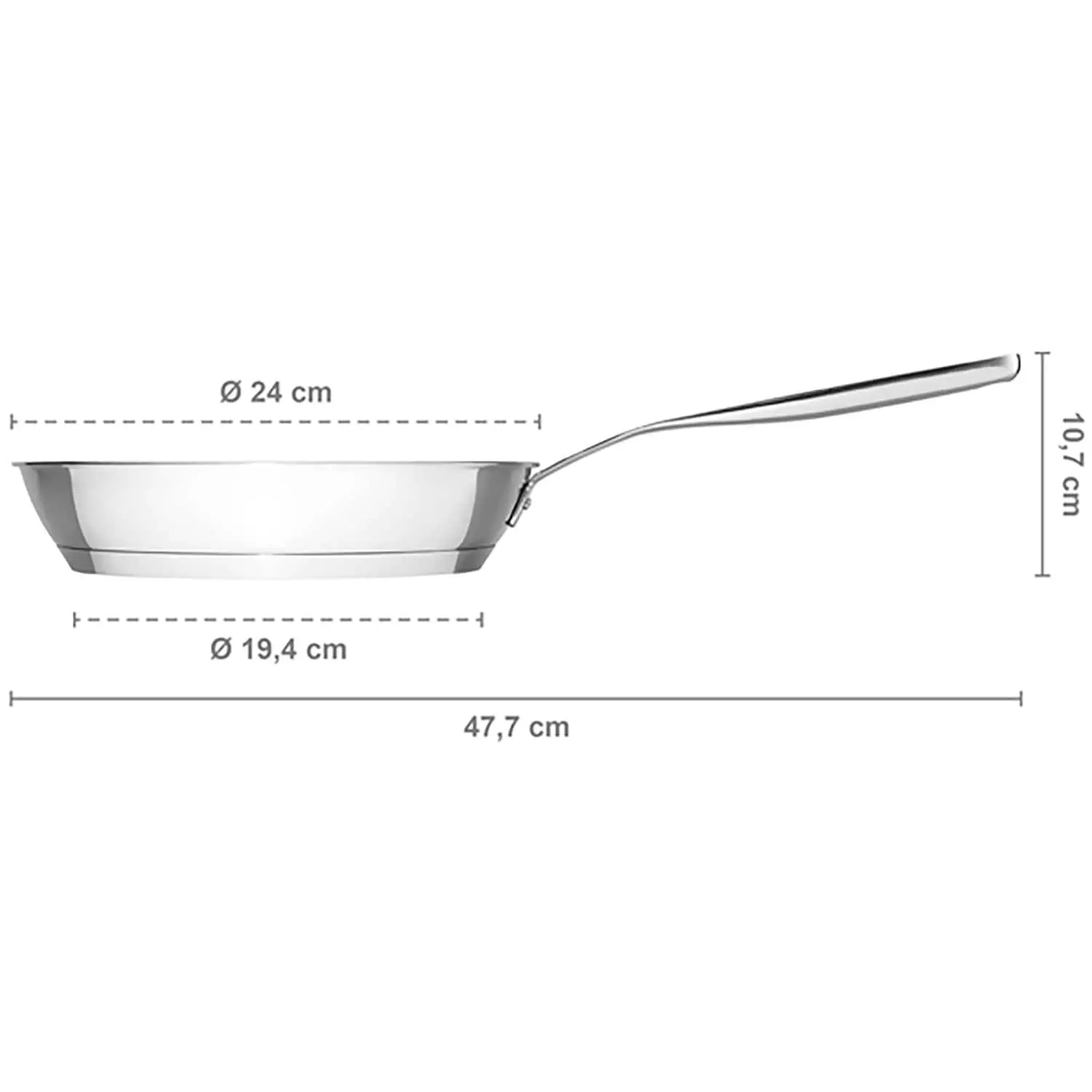 Fiskars All Steel Pure Koekenpan, 24 Cm 6 Fiskars All Steel Pure Koekenpan, 24 Cm - Afbeelding 4