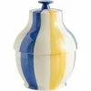Hay Sobremesa Stripe Koekjestrommel Blauw/Geel -Potten & pannen Winkel hay sobremesa stripe cookie jar blue and yellow 0