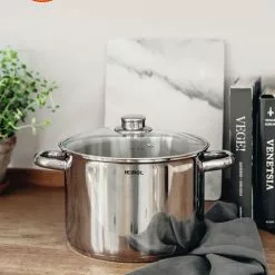 Heirol Steelpan Met Glazen Deksel 24 Cm 10 L -Potten & pannen Winkel heirol steelpan met glazen deksel 24 cm 10 l 0