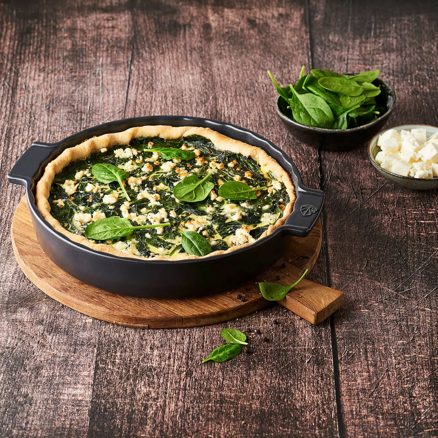 Peugeot Appolia Taartvorm 28 Cm, Leisteen 4 Peugeot Appolia Taartvorm 28 Cm, Leisteen - Afbeelding 2