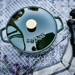 Sabor Gietijzeren Pot 4,4 L, Shiny Green -Potten & pannen Winkel sabor gietijzeren pot 44 l 9