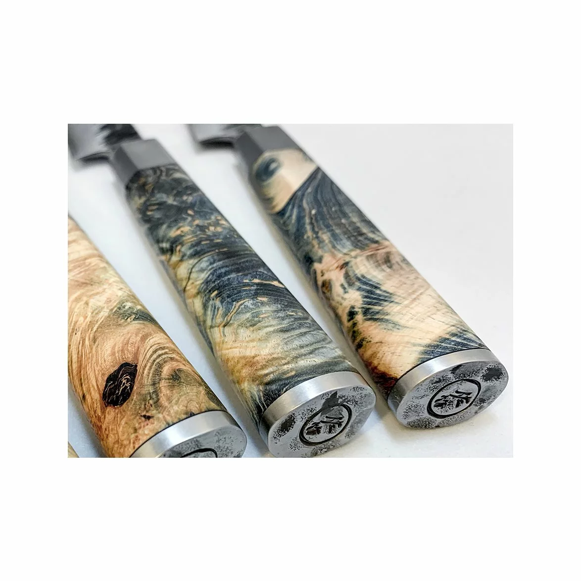 Satake Ame Messenset Petty Santoku Kiritsuke 3 Stuks 4 Satake Ame Messenset Petty Santoku Kiritsuke 3 Stuks - Afbeelding 2