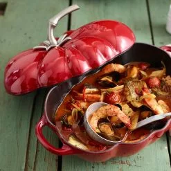 Staub Limited Edition Casserole Tomato 2,5L Ø25cm, Red -Potten & pannen Winkel staub limited edition casserole tomato 25l 25cm red 4