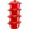 Staub Pottenset Mini Ø10 Pak Van 4, Cherry Red
