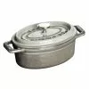 Staub Oval Casserole In Cast Iron 6,7 L, Graphite -Potten & pannen Winkel staub oval casserole in cast iron 67 l 0
