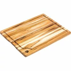TeakHaus Snijplank Met Inkeping, 41x30,5 Cm -Potten & pannen Winkel teakhaus snijplank met inkeping 1